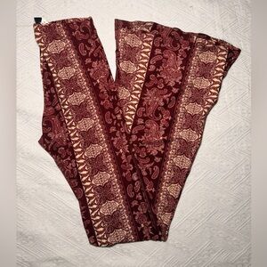 Windsor Burgundy Paisley Flow Pants